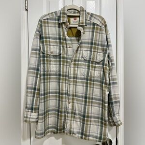 Vintage Levi's Green Woven Plaid Shirt- Size Large
